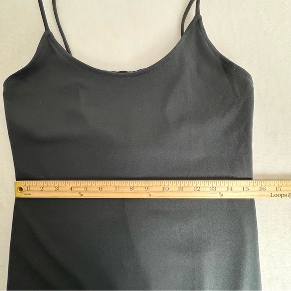 Vintage AJ Bari Womens Maxi Dress 7/8 Black Cape Witchy Boho Fairy Stretch Sheer - Picture 15 of 16